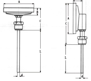 雙金屬溫度計(jì)軸向、徑向型